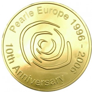 Chocolade Medaille van 125 mm met logo