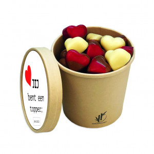 biologische snoepbeker 400 gram valentijn hartjes 