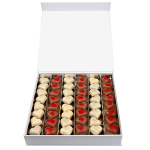 Valentijn chocolade 48 in doos