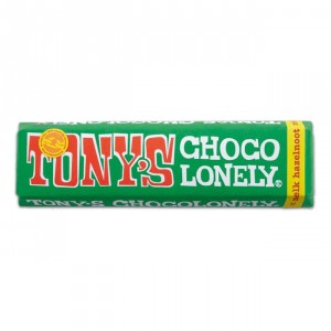 Tony's Chocolonely Melk-hazelnoot chocoladereep, 47 gram