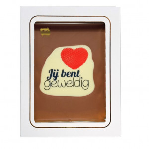 chocolade wenstablet met logo