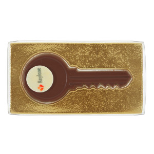 Chocolade sleutel met logo 12 cm
