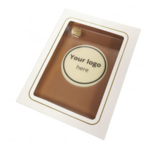 chocolade wenstablet met logo en hart